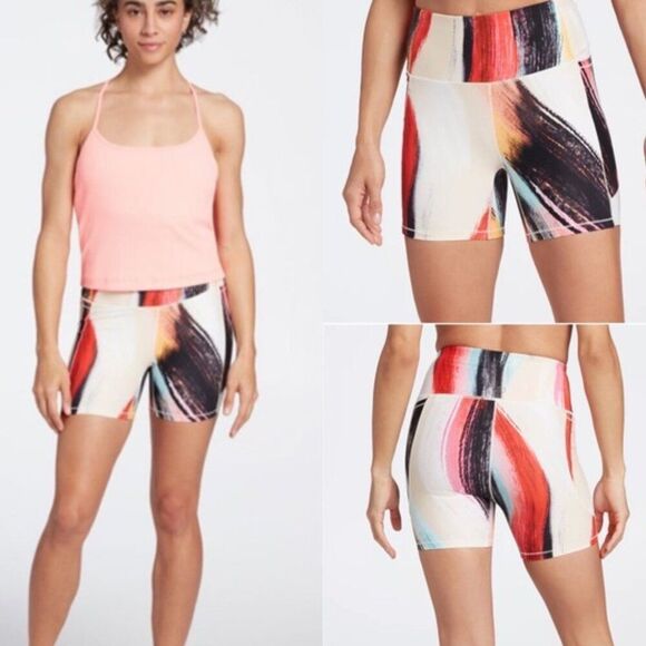 CALIA by Carrie Underwood Pants - CALIA by Carrie Underwood Biker Shorts Energize Collection High Rise Artisan  XL